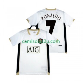 Camisolas de futebol Manchester United RONALDO 7 Retro Equipamento Alternativa 2006-2007 Manga Curta